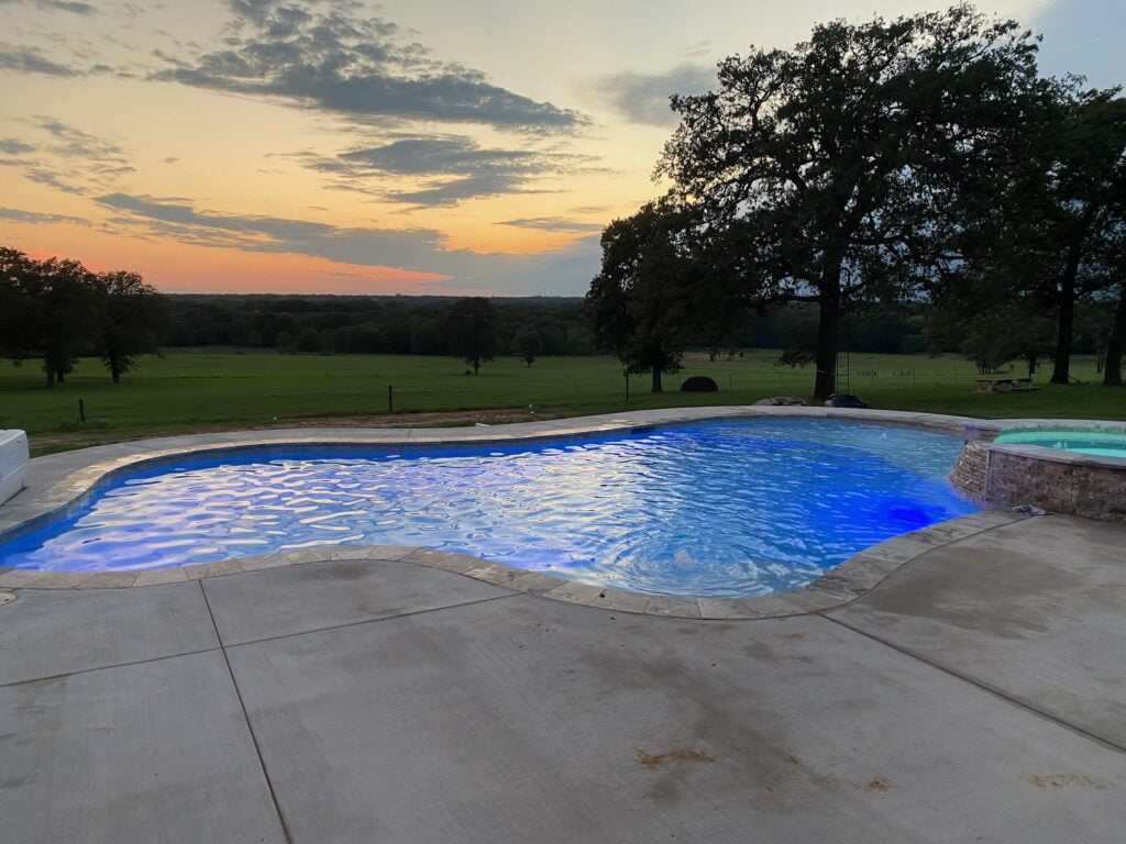 pool bright blue